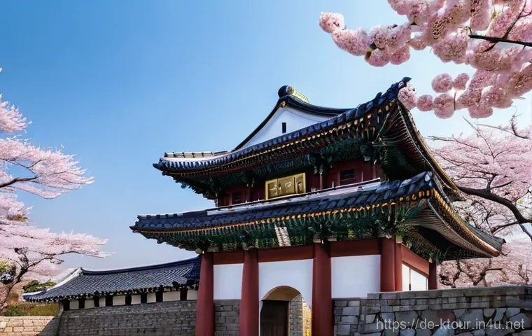 청주 상당산성 트레킹 - **Prompt:** A serene and inviting scene within the traditional Korean village located near Sangdangs...