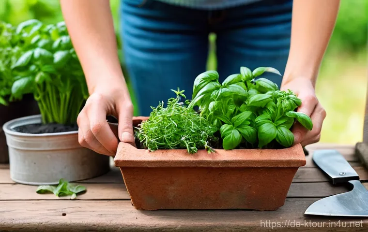 포천 허브아일랜드 체험 - **Prompt**: A serene, sun-drenched traditional German monastery herb garden in late morning. The sce...