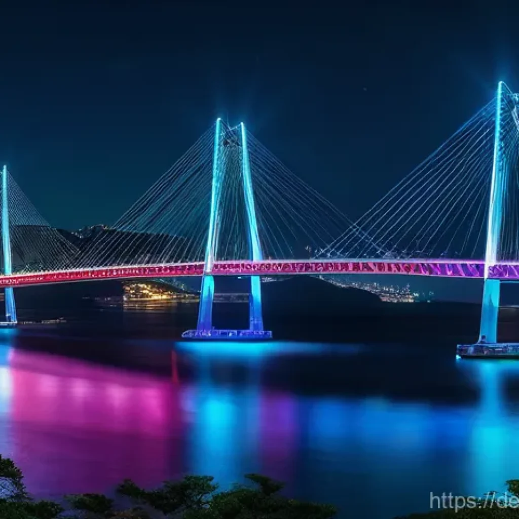 여수 돌산대교 야경 - **Dolsan Bridge Night Spectacle**
    "A stunning panoramic night view of Yeosu, South Korea, from a...