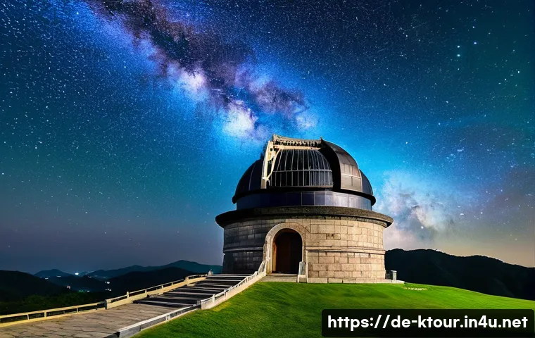 경주 첨성대 별보기 팁 - **Image Prompt 1: Cheomseongdae Under the Milky Way's Embrace**
    A wide shot capturing the ancien...
